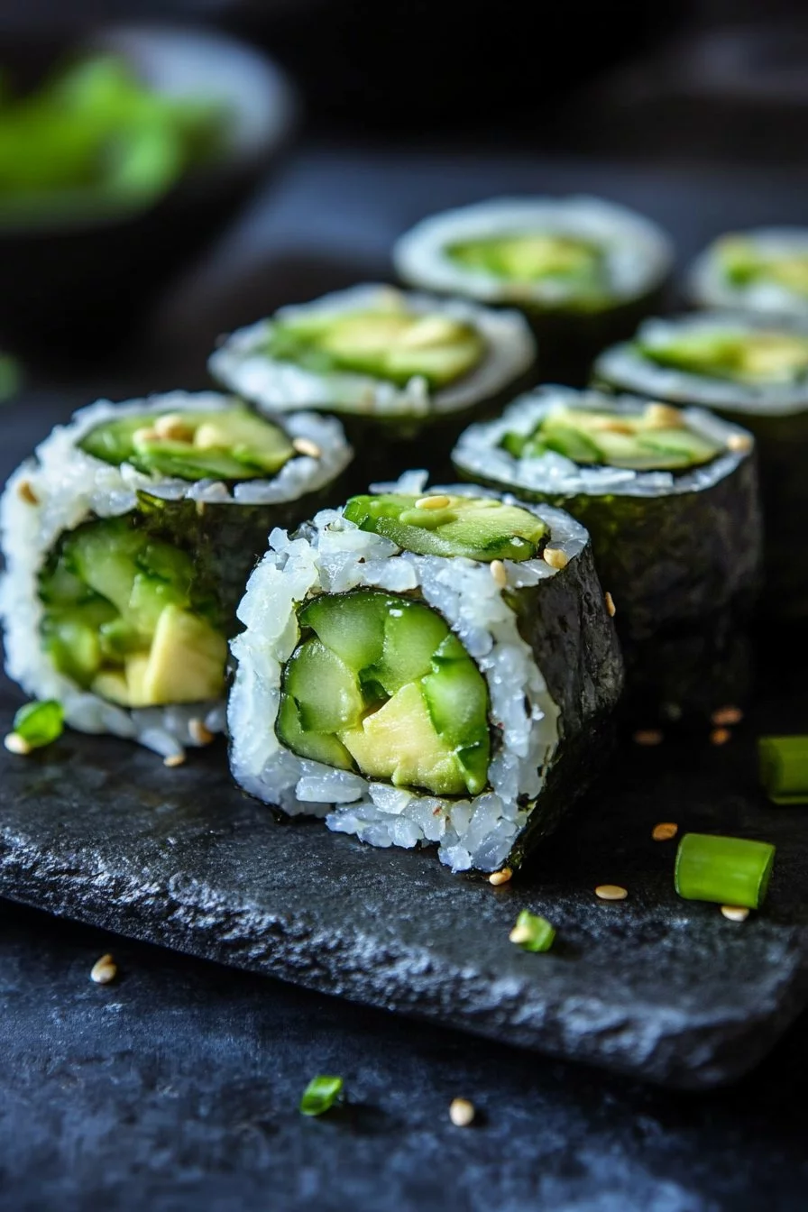 Gurken- und Avocadosushi