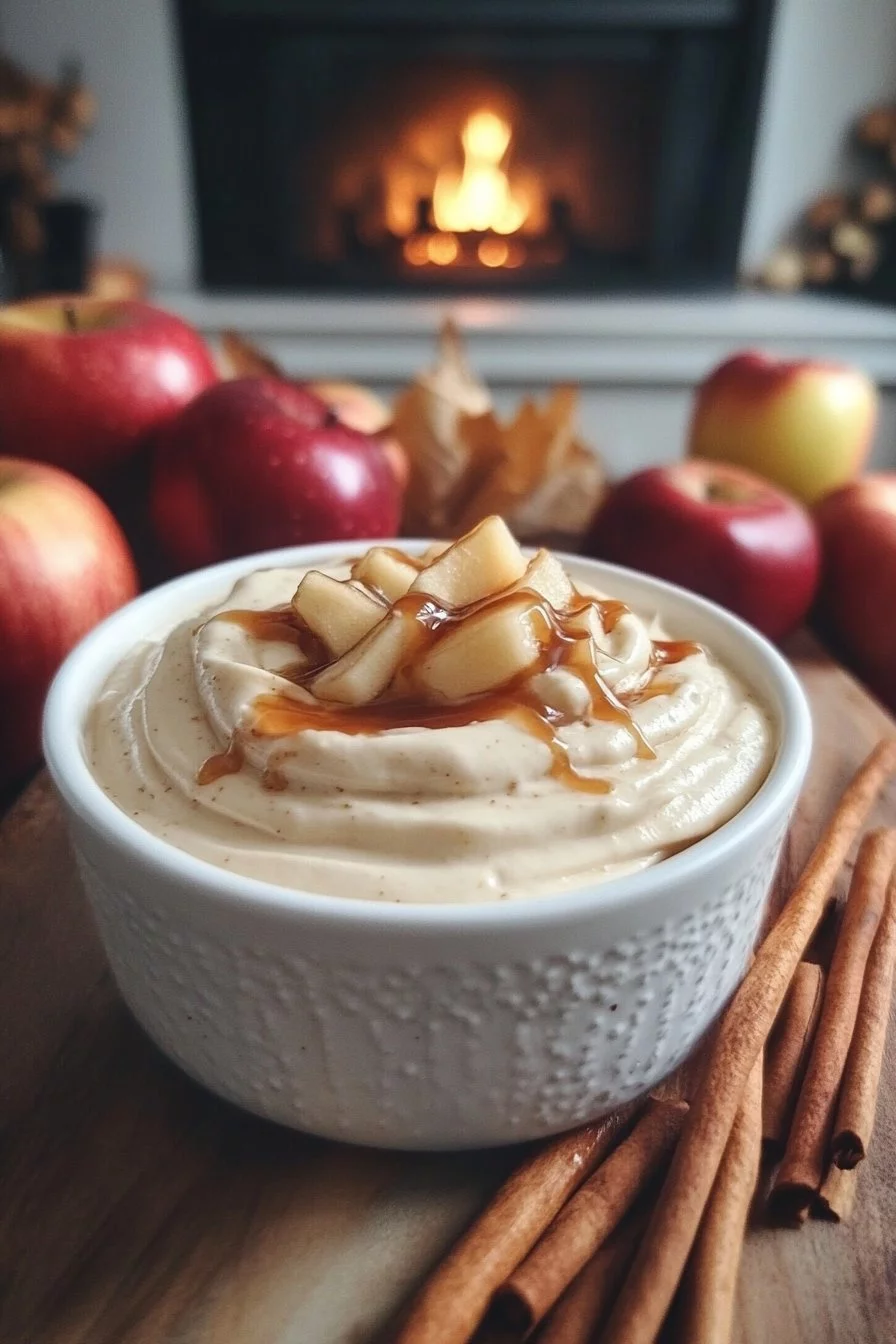 Karamellisierte Apfel-Dip mit Frischkäse