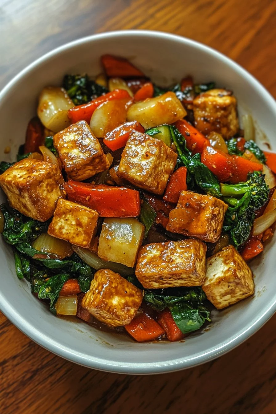 Herbstgemüsepfanne mit Tofu