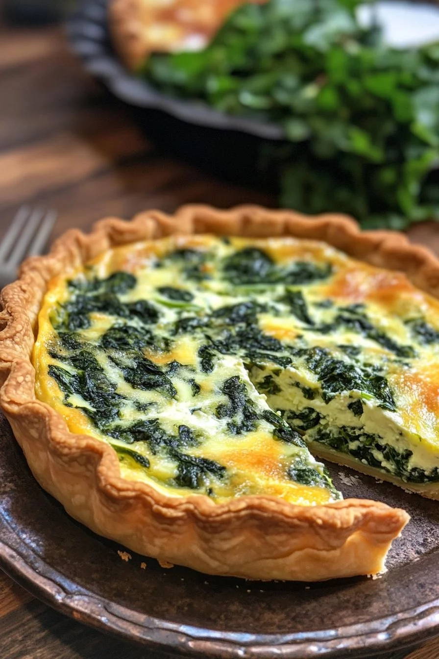Ricotta- und Spinatquiche