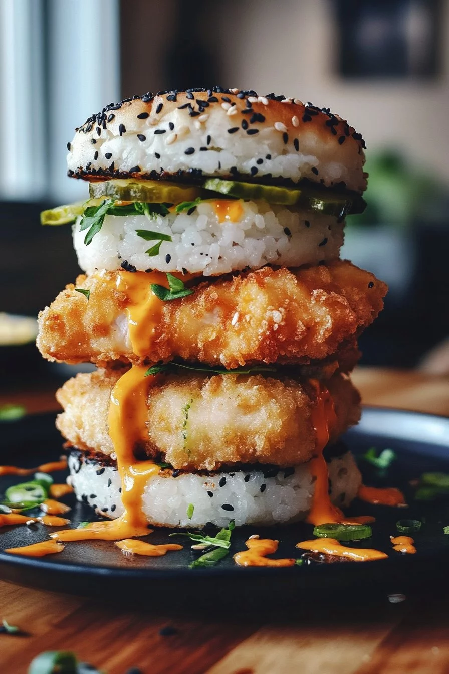 Hähnchen-Sushi-Burger