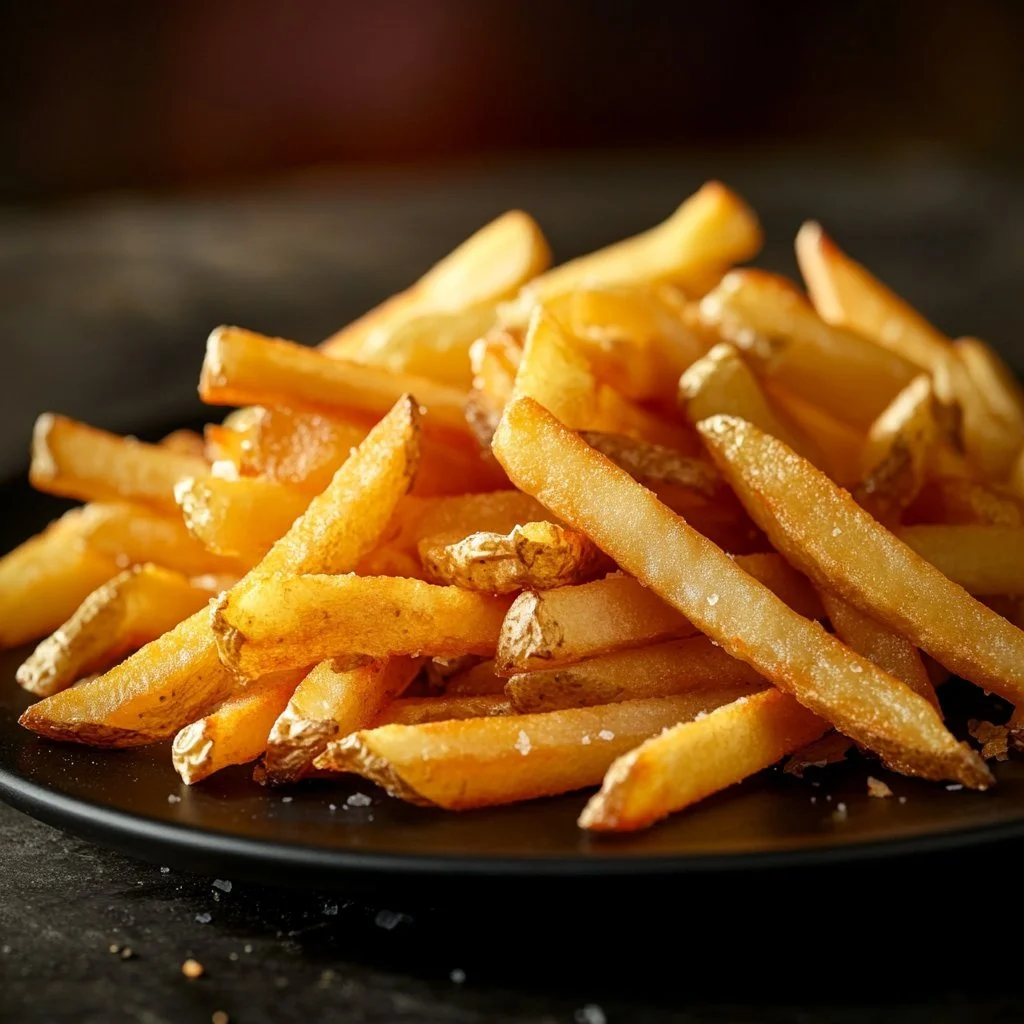 Fabelhafte Pommes Frites, knusprig und goldbraun serviert.