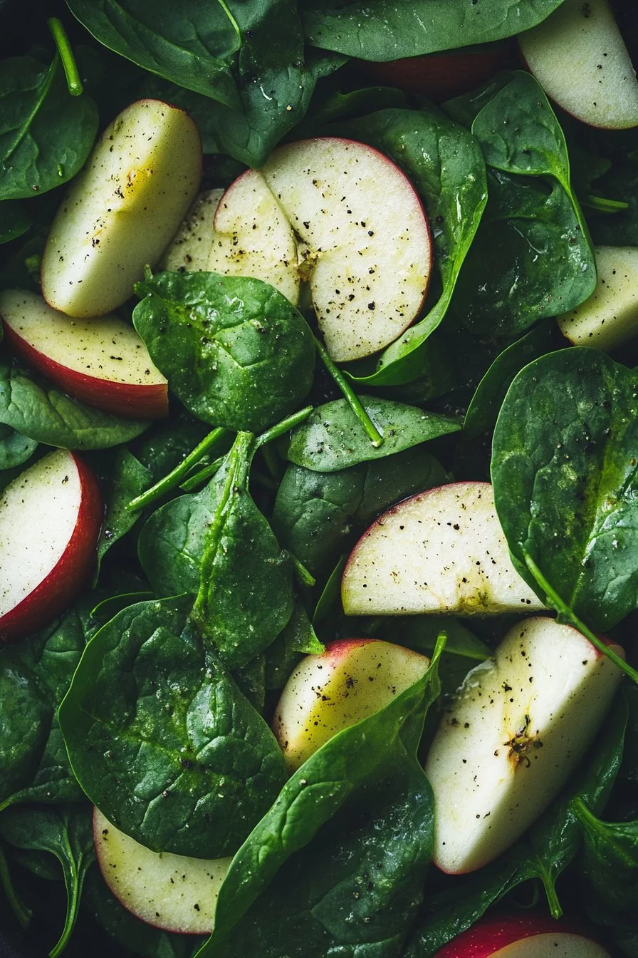 Spinatsalat mit Apfel