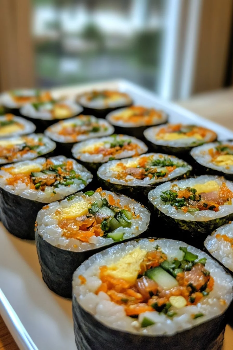 Scharfer Thunfisch-Kimbap