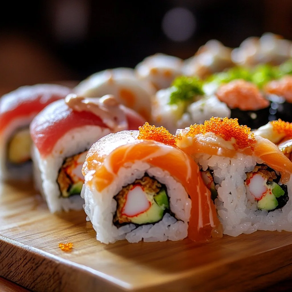 Knusprige Sushi-Rolle mit frischen Zutaten und perfektem Crunch