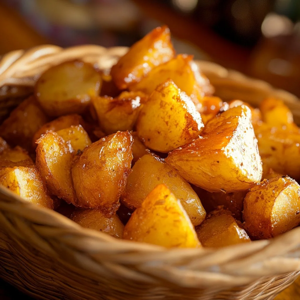 Hausgemachte Pommes frites auf einem Teller, goldbraun und knusprig.