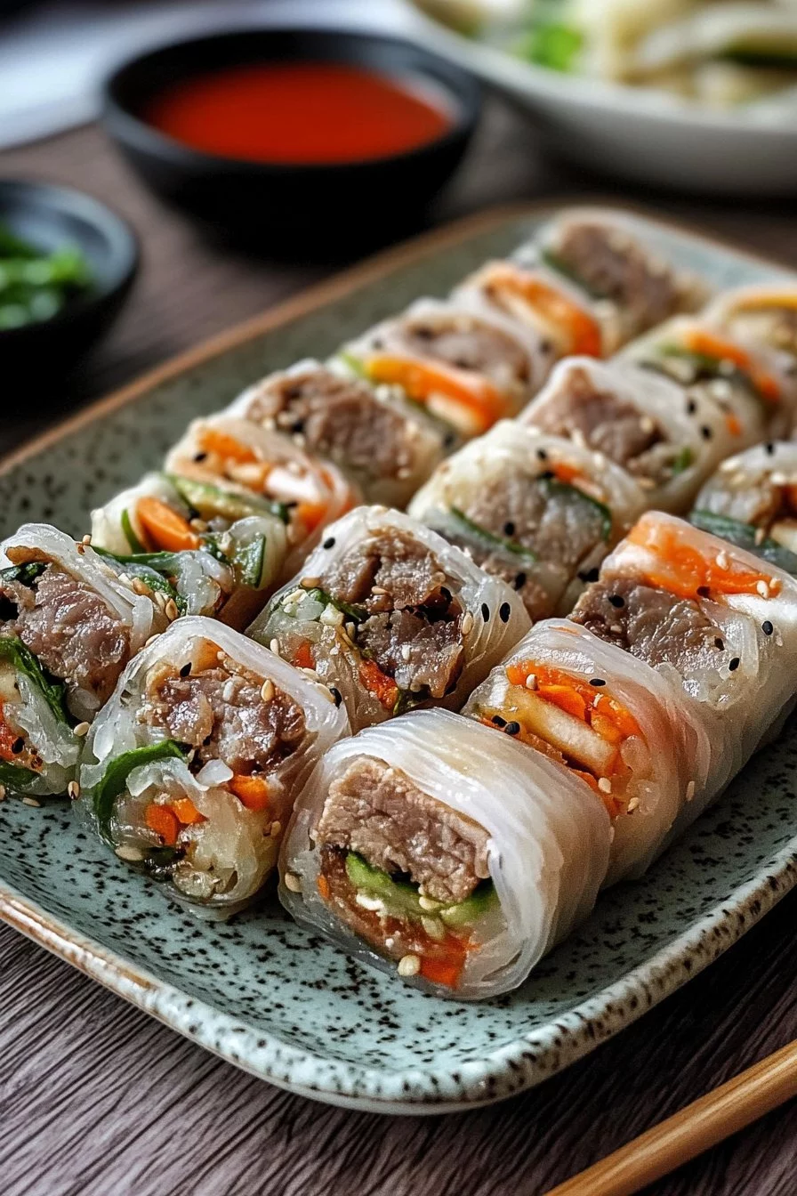 Reispapierrollen mit Bulgogi