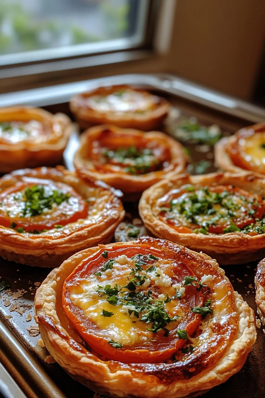 Chorizo-, Tomaten- und Ziegenkäse-Tarteletts
