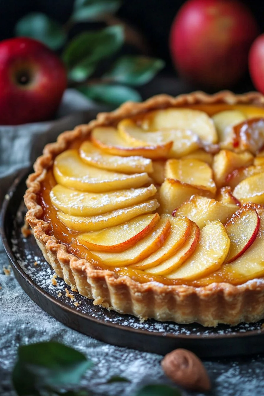 Apfel-Flan-Torte