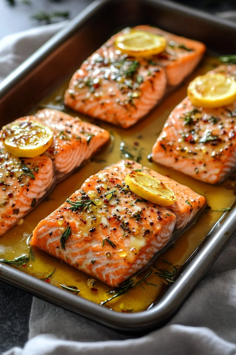 Lachs mit Butter und Honig