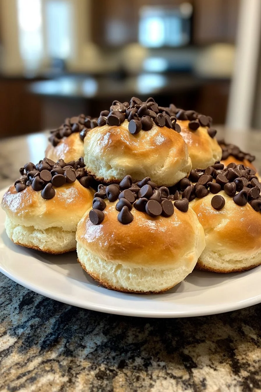 Die fluffigsten Schokoladenbrötchen mit Schokoladenstückchen aller Zeiten