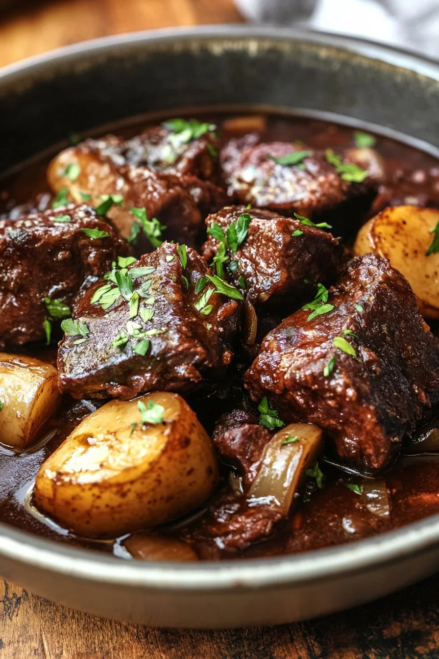 Rindfleischschmorbraten mit Bier