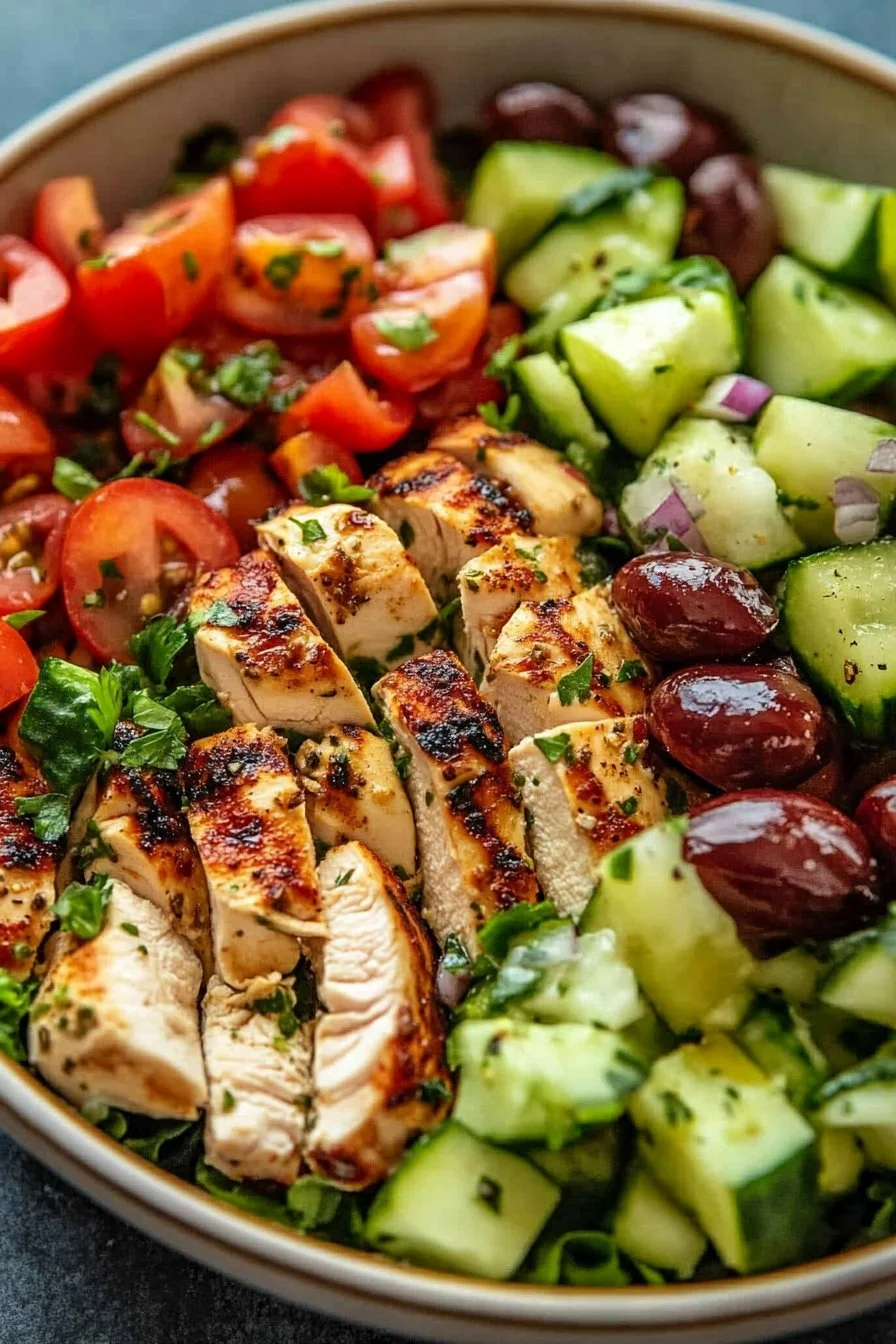 Mediterrane Hähnchensalat