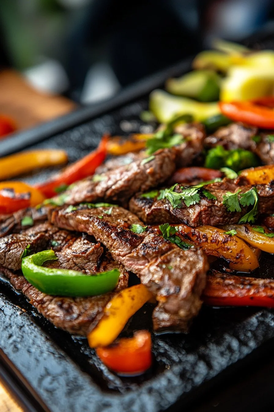 Steak-Fajitas auf Blackstone