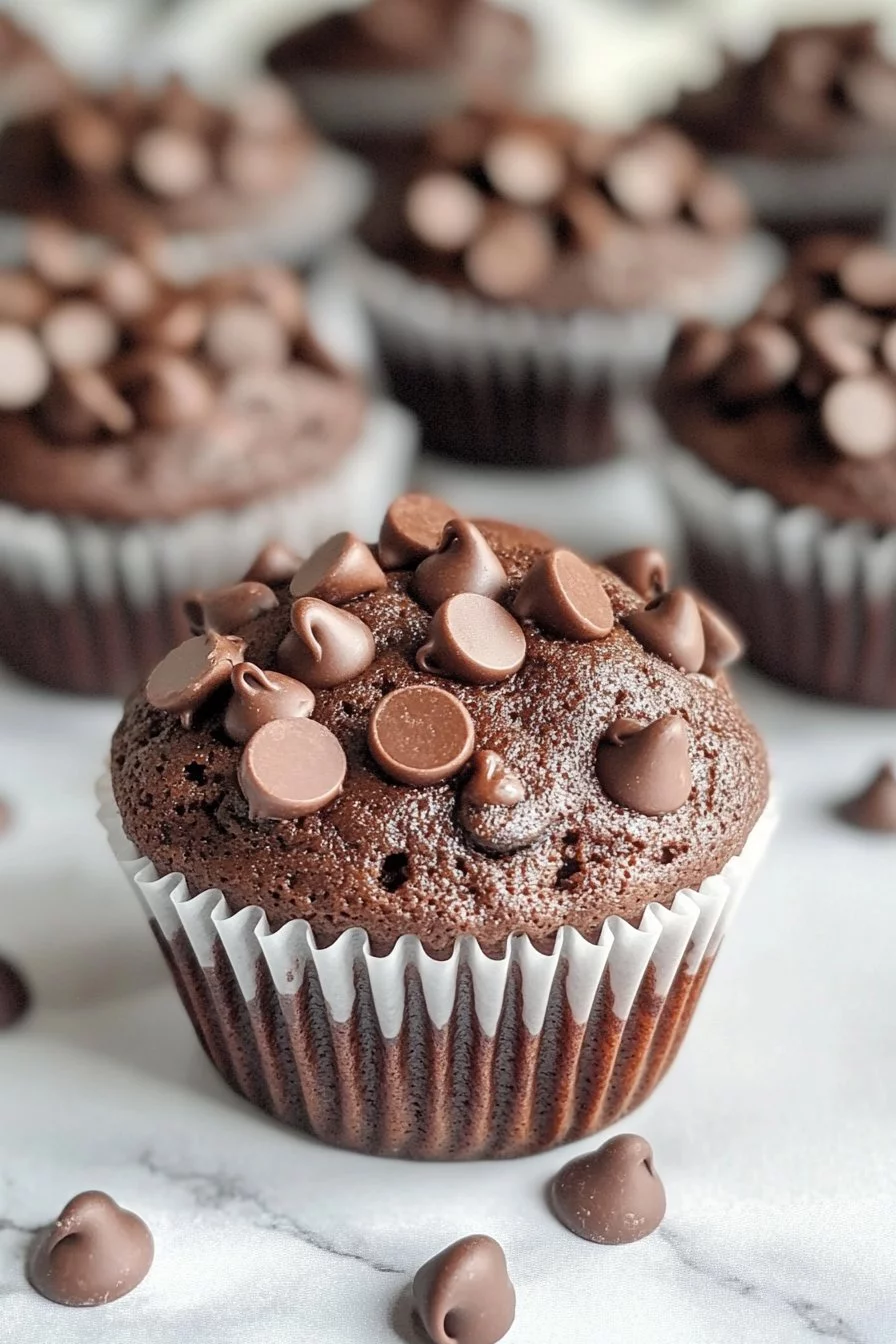 Doppelte Schokoladen-Muffins