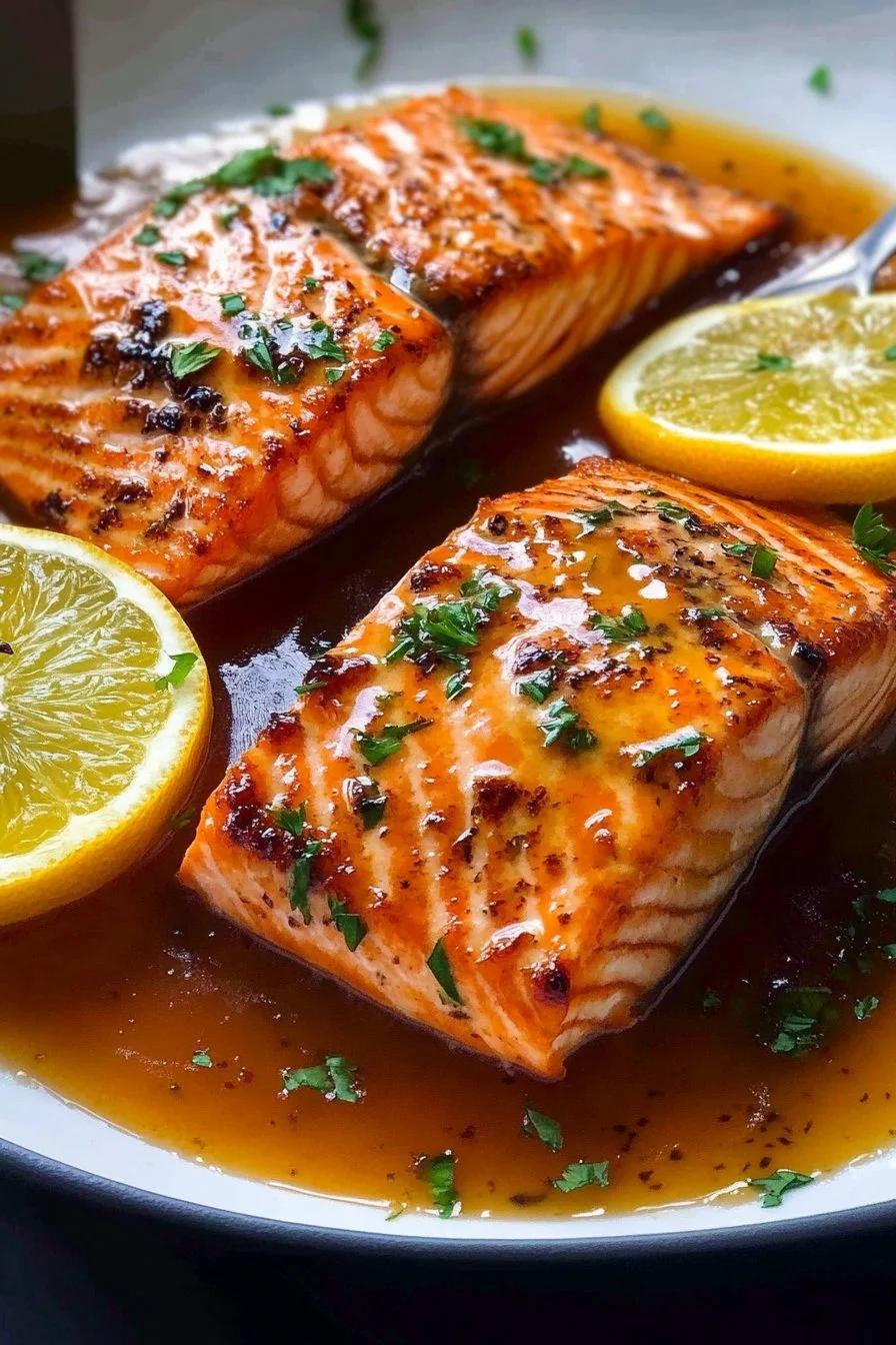 20-Minuten-Butter-Zitronen-Glasierter Lachs aus der Pfanne