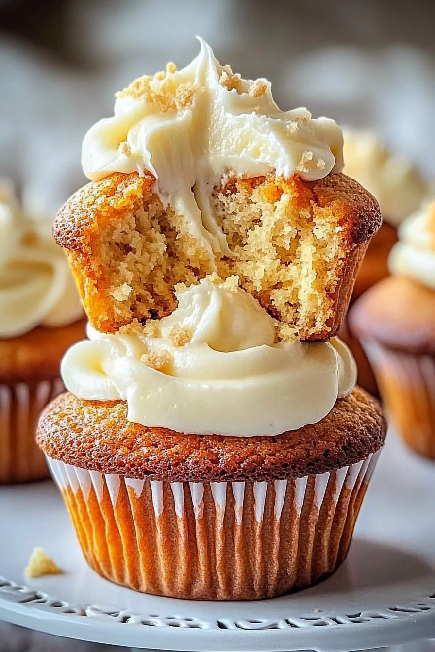 Karotten-Cupcakes mit Frischkäse - Einfache Dessert-Rezept
