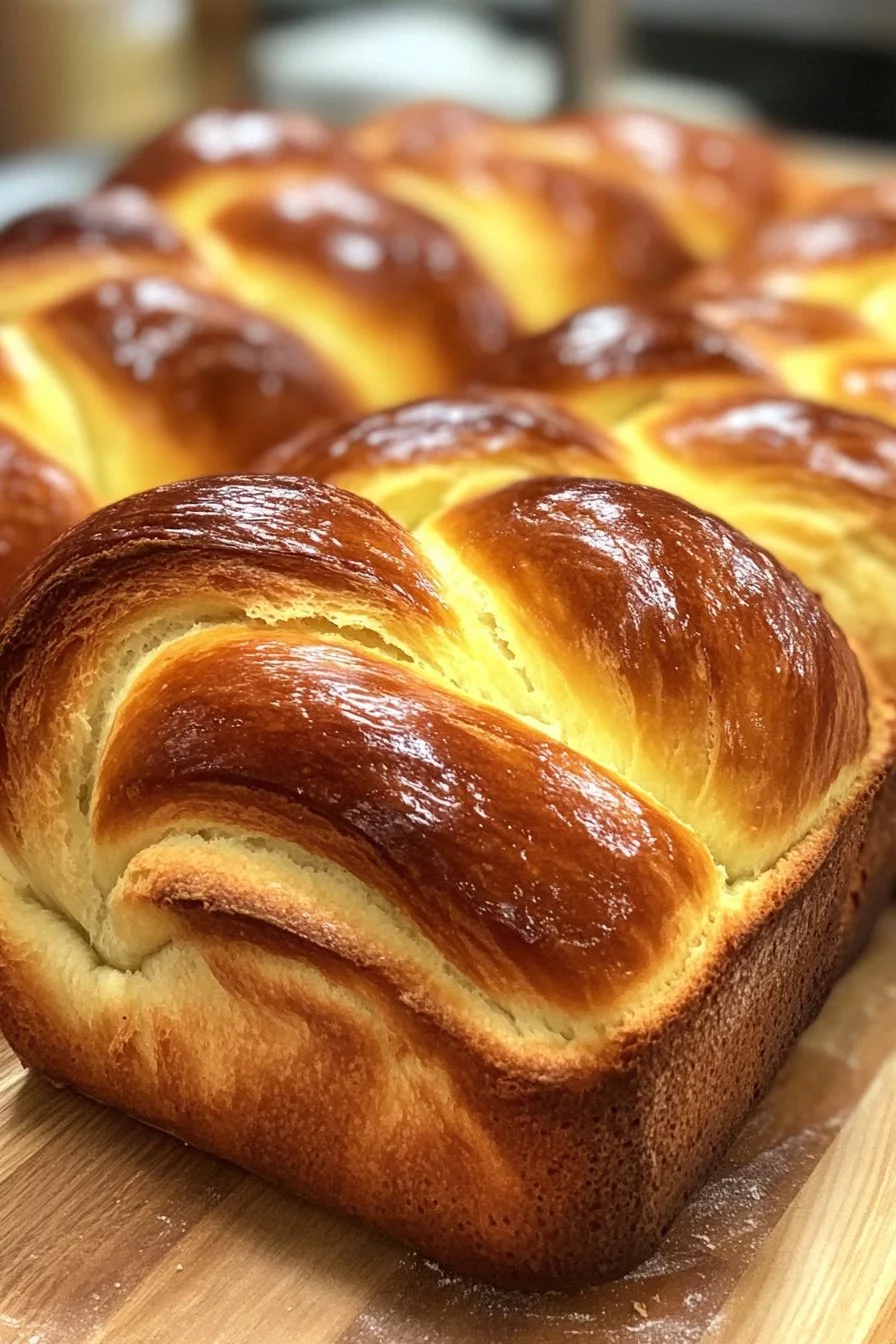 Briochebrot mit Himbeerwirbeln