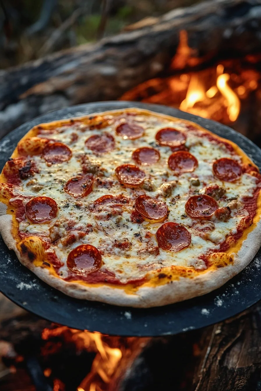 Pizza im Camping