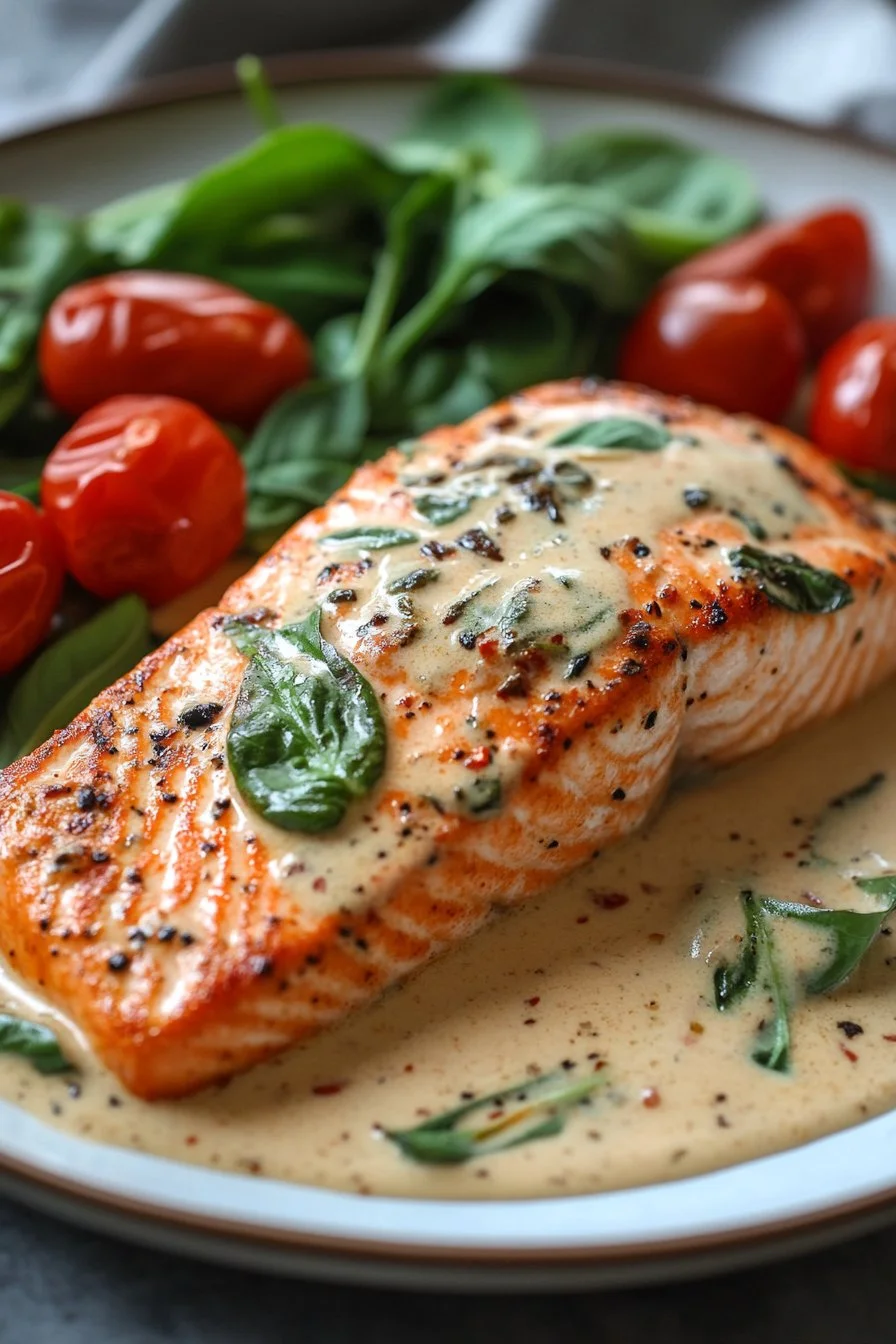 Rezept für cremigen toskanischen Lachs