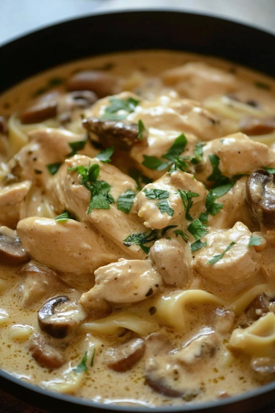 Hühnchen Stroganoff