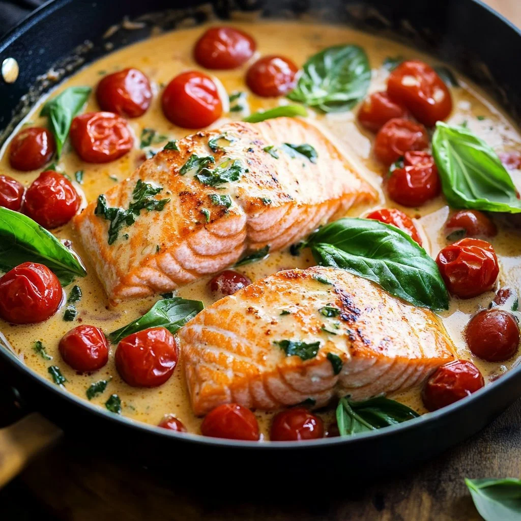 Cremiger toskanischer Lachs mit frischen Kräutern und Aromen