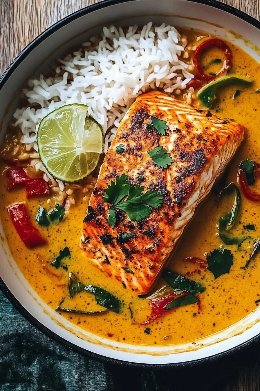 Kokosnuss-Curry-Lachs aus der Karibik
