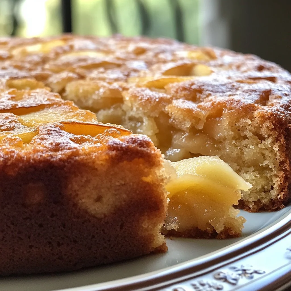 Einfache Apfeltorte frisch aus dem Ofen mit Äpfeln und Zimt