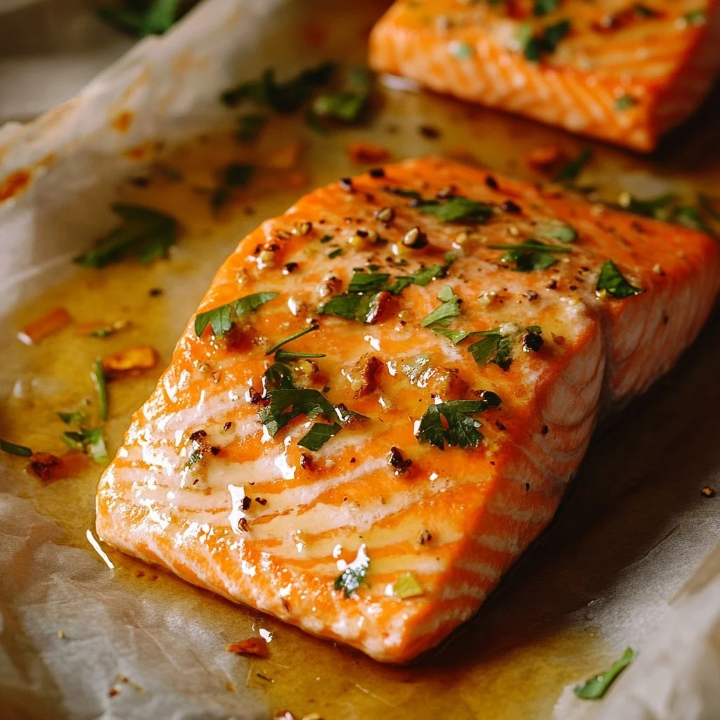 Einfache Marinade für Lachs in einer Schüssel mit frischen Kräutern