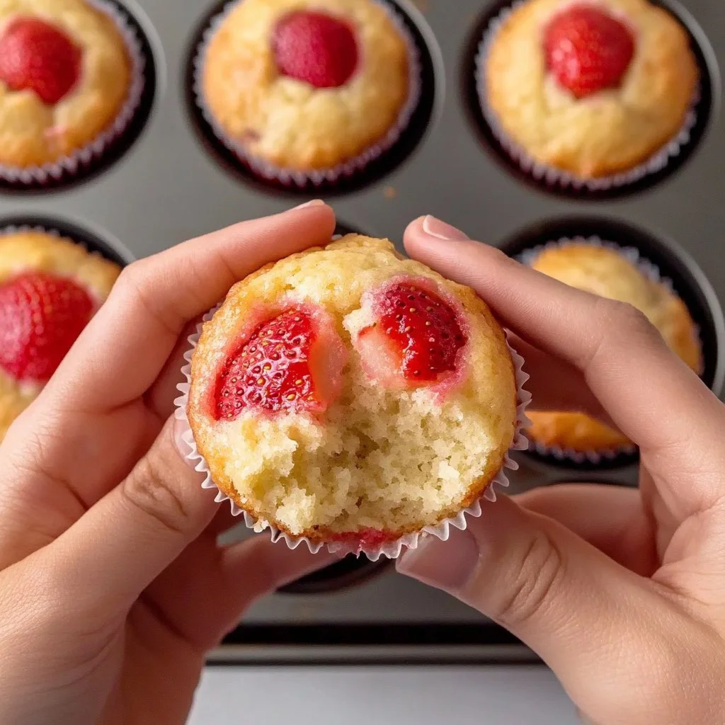 Delizioser Erdbeerkuchen mit frischen Erdbeeren und Sahne