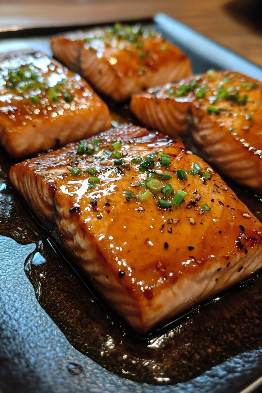 Lachs mit Soja-Honig-Sauce