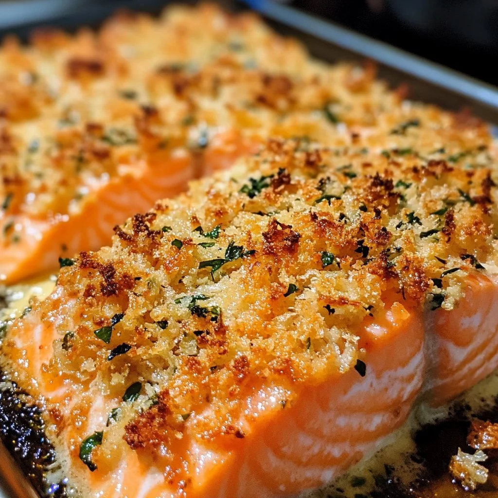Im Ofen gebackener Lachs mit knuspriger Parmesankruste