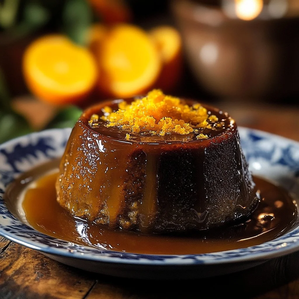 Saftiger Karotten-Orange-Kuchen auf einem Teller