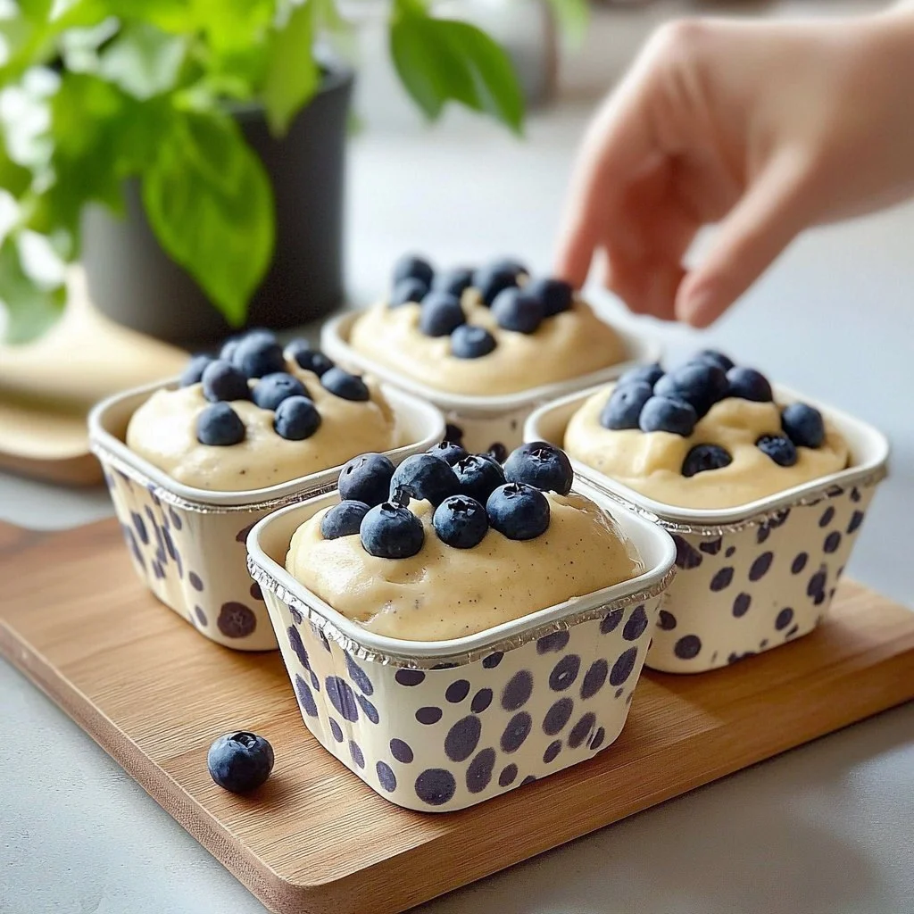 Klassische Blaubeermuffins mit Streuseltopping auf einem Teller