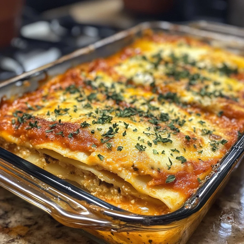 Lasagne der Pionierfrau mit frischen Zutaten und schmackhafter Sauce