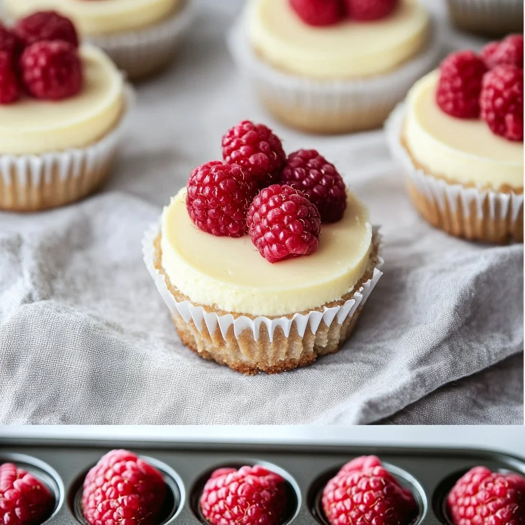 Mini-Käsekuchen aus kleiner Menge auf einem Teller