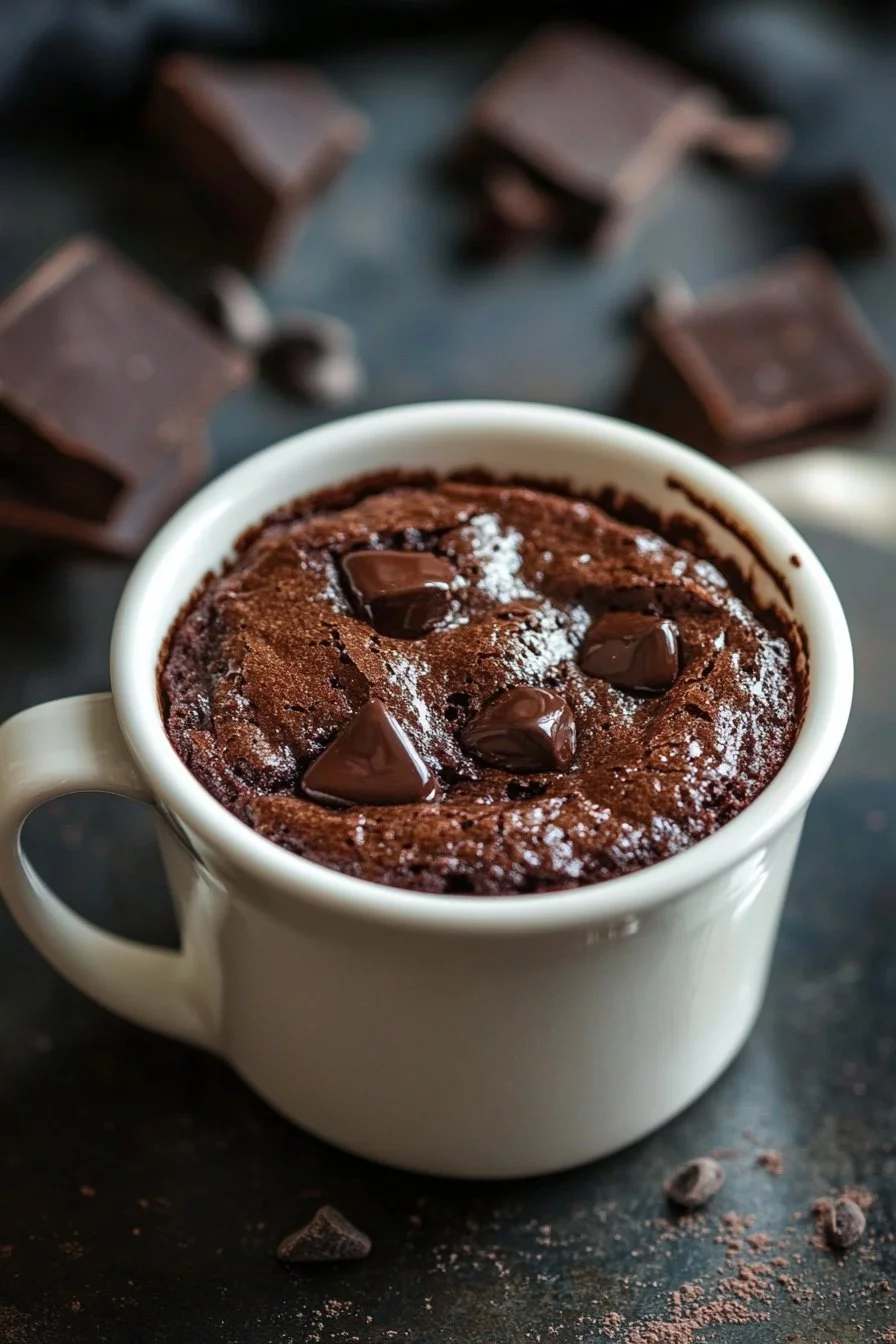Schokoladenbrownie in der Tasse