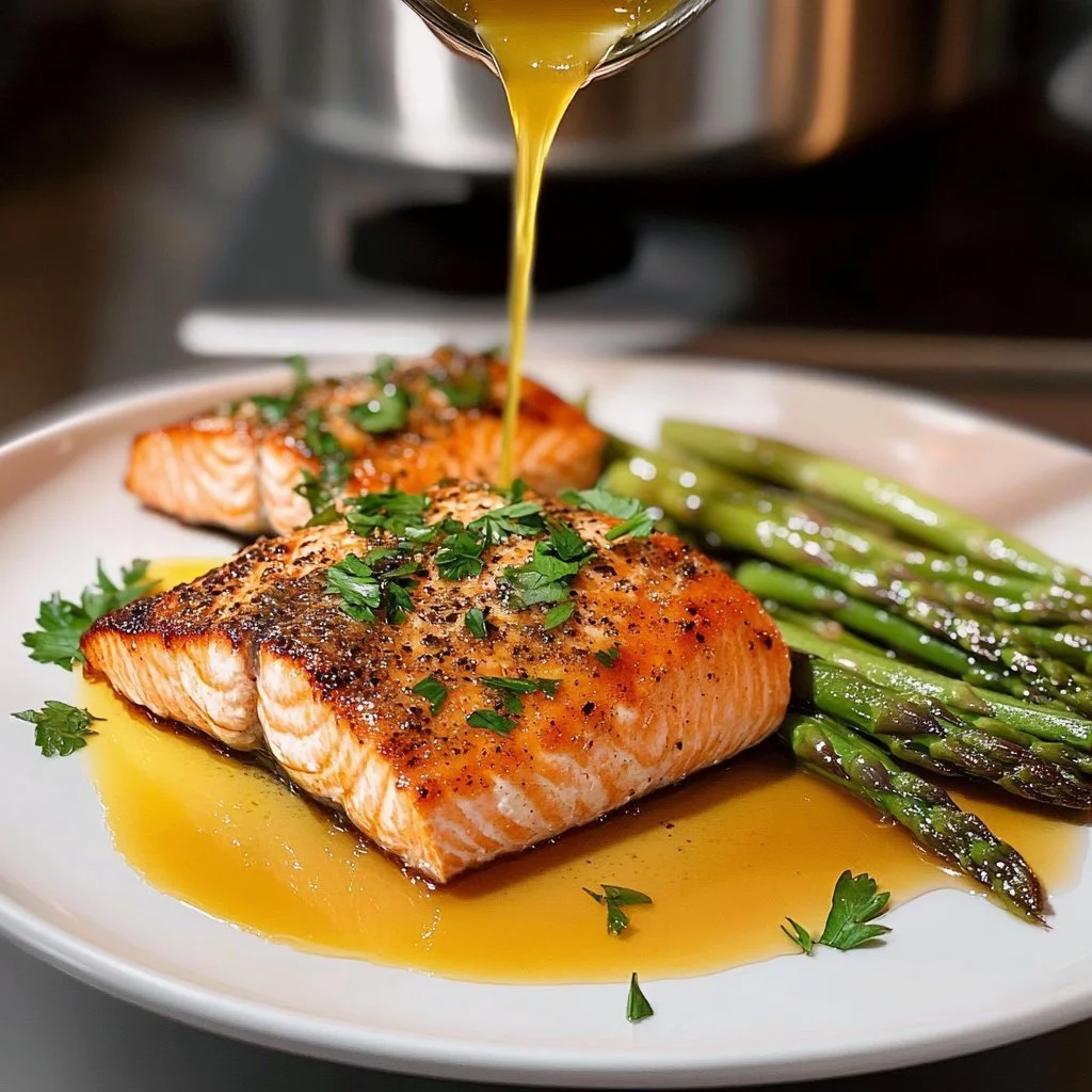 Gegrilltes Pfannensalmon auf einem Teller mit frischen Beilagen