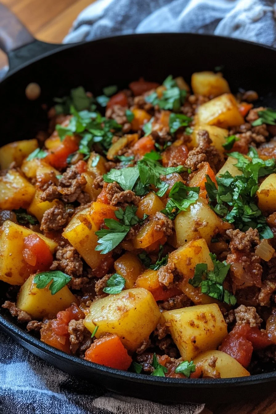 Mexikanisches Picadillo mit Kartoffeln