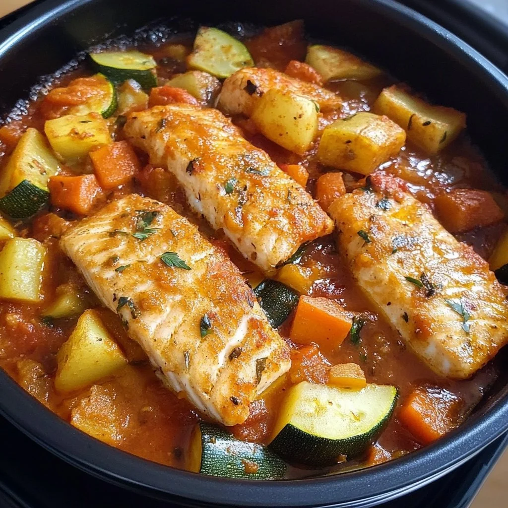 Leckeres Rezept für gebratenen Fisch auf einem Teller.