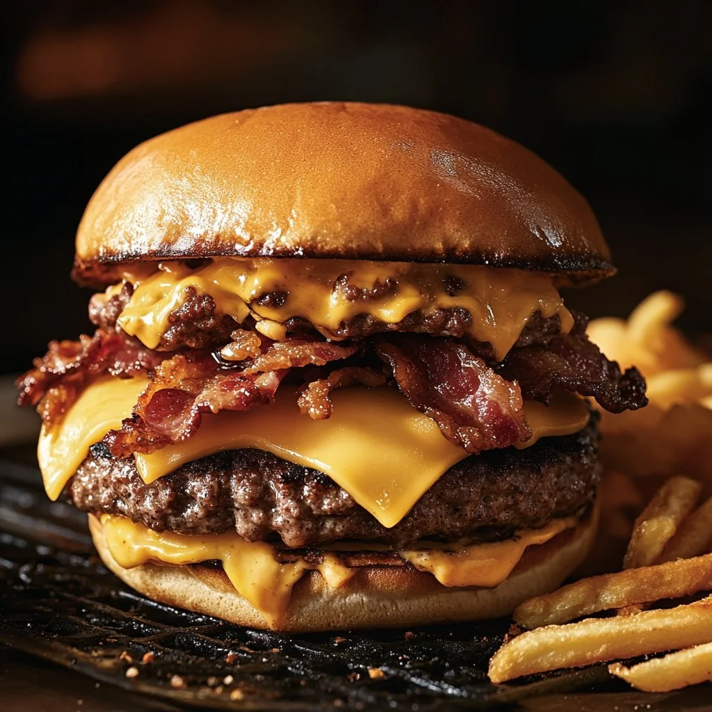 Leckere Smash-Burger, perfekt zubereitet und serviert auf einem Teller.