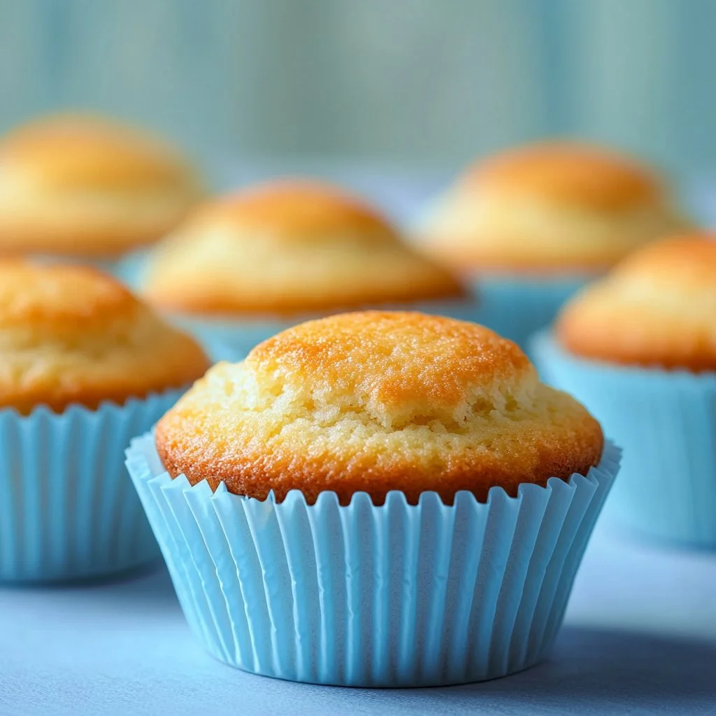 Luftige hausgemachte Muffins frisch aus dem Ofen