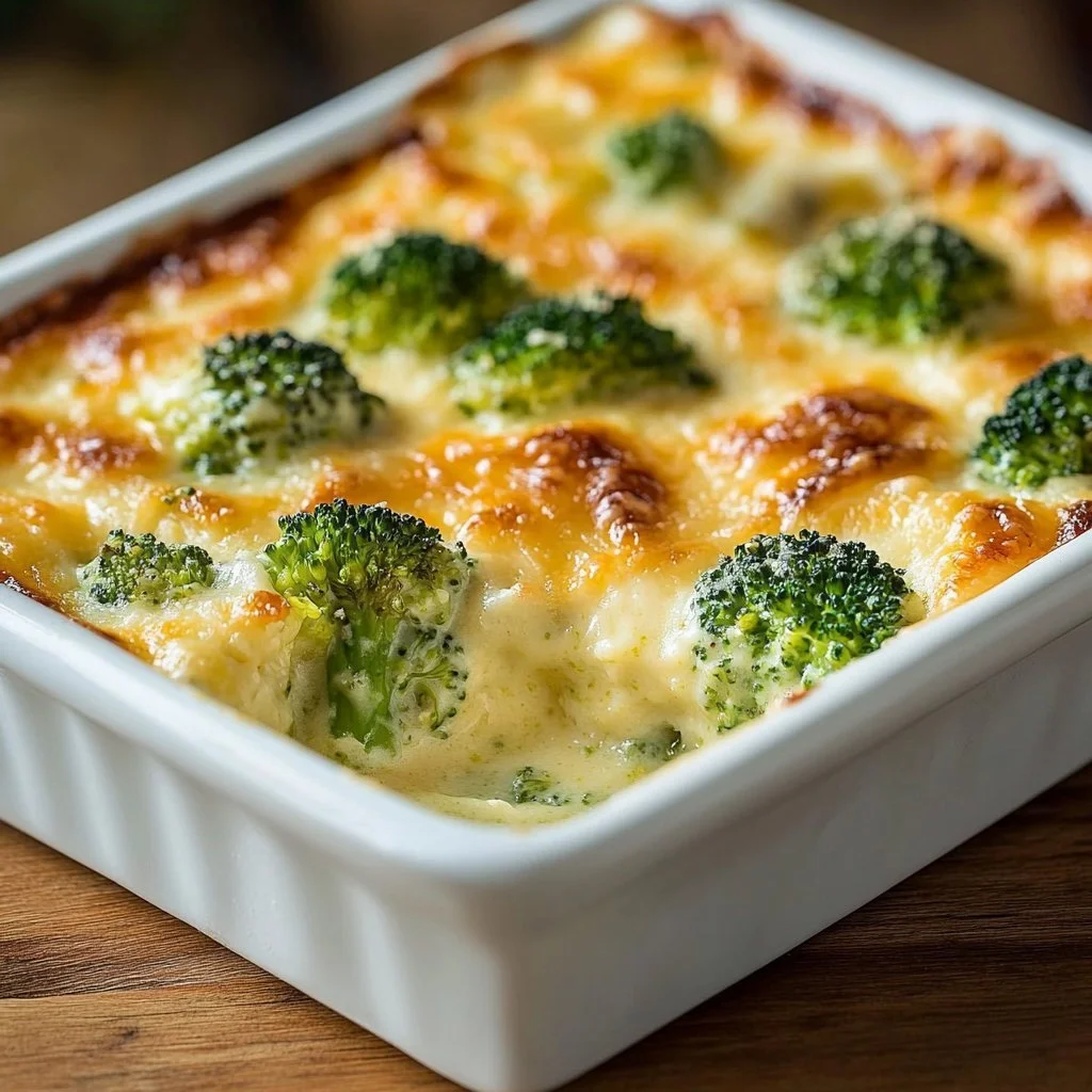 Brokkoli überbacken mit Knoblauch-Almondsauce für ein leckeres, gesundes Gericht