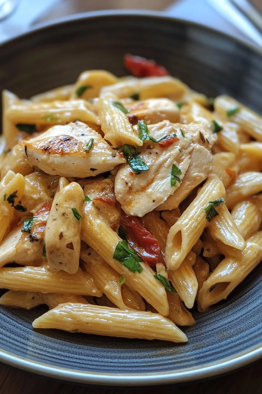 Cremige Hähnchen-Toskana-Pasta