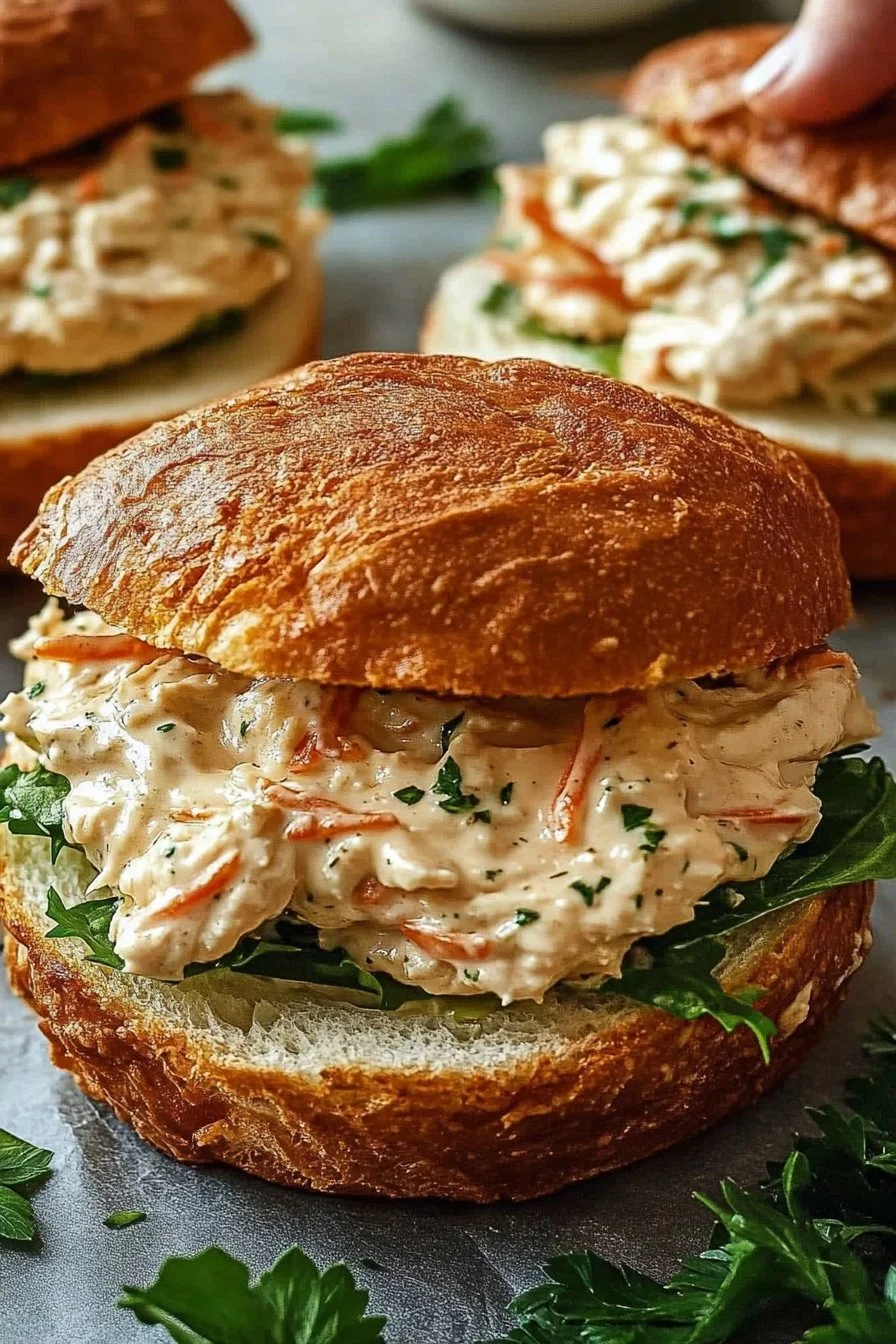 Cremige Hähnchensandwiches
