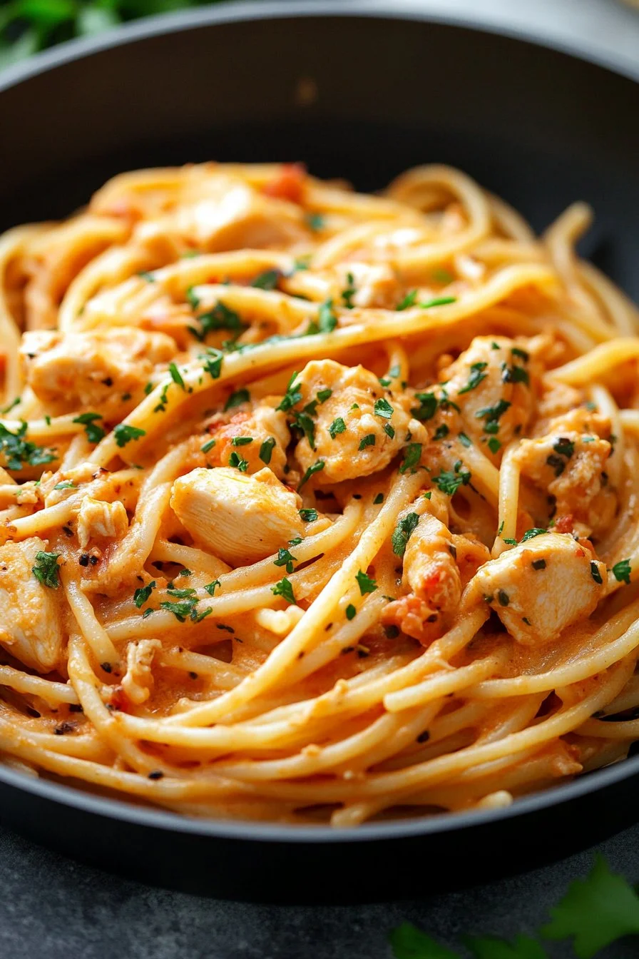 Cremige leichte Cajun-Hühnchen-Pasta