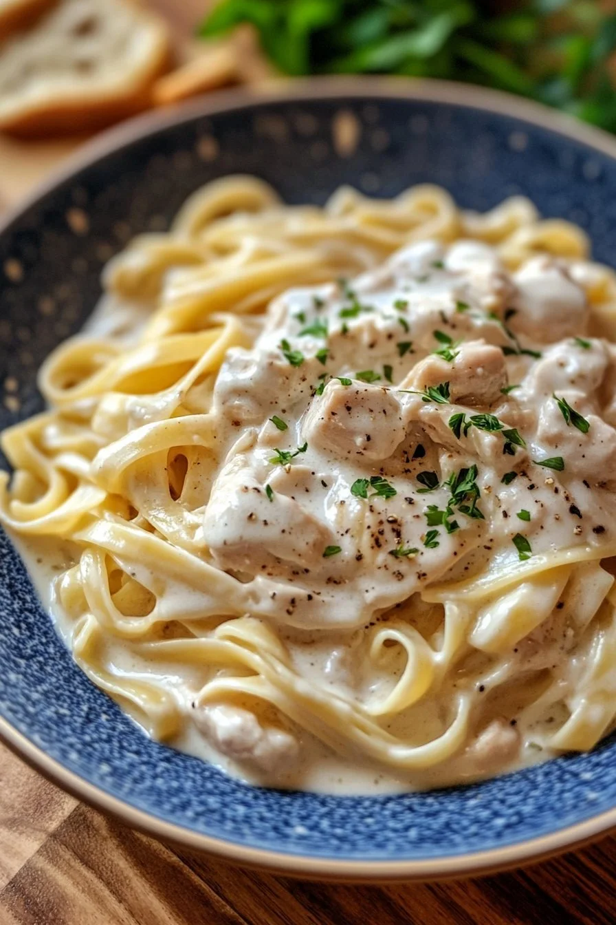 Cremige Pasta mit Hähnchen