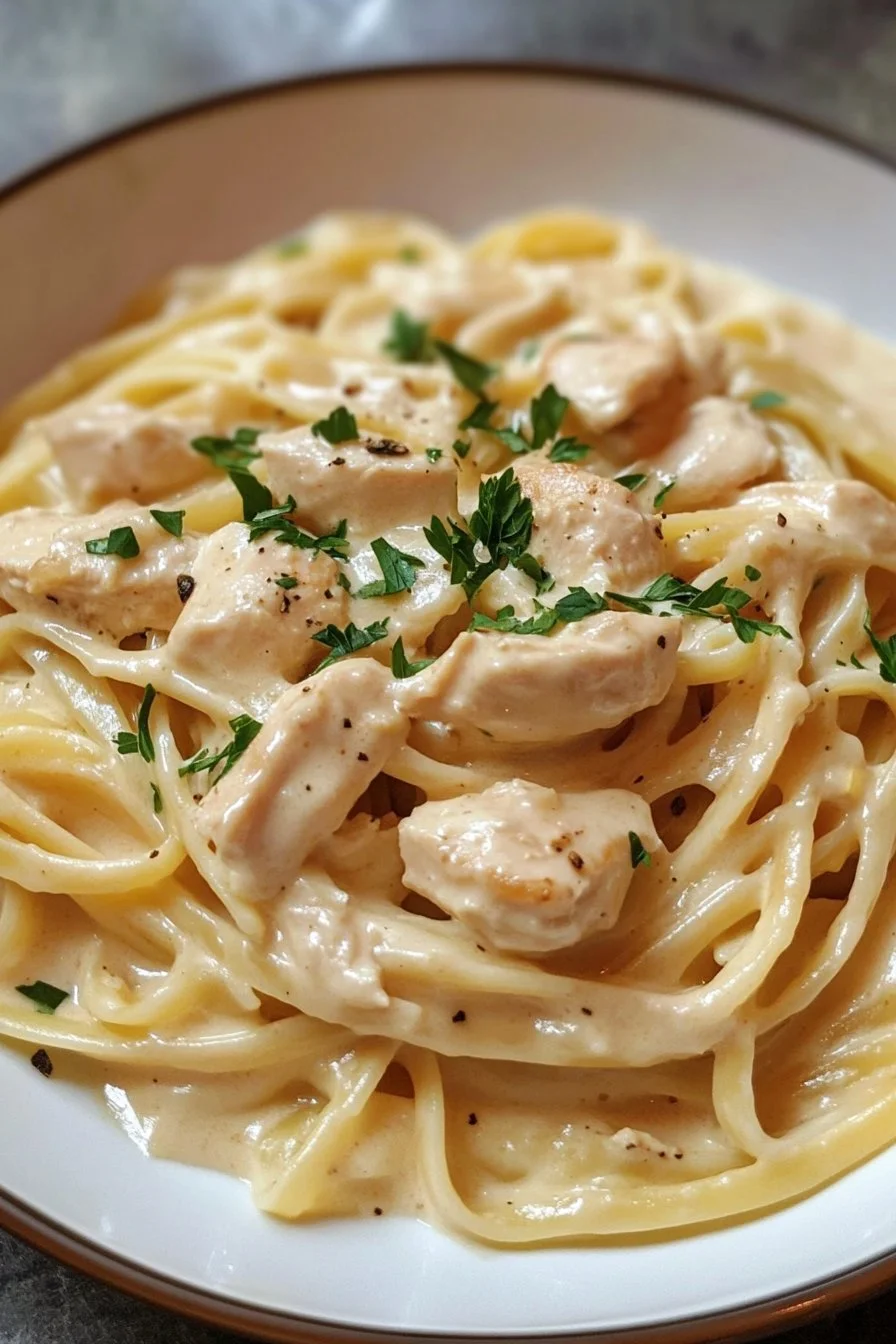 Cremige Pasta mit Hühnchen