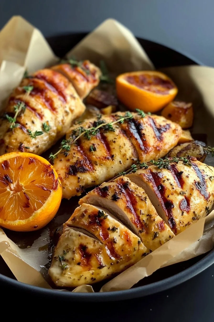 Das beste Rezept für saftige Hähnchenbrust mit Orange und Thymian