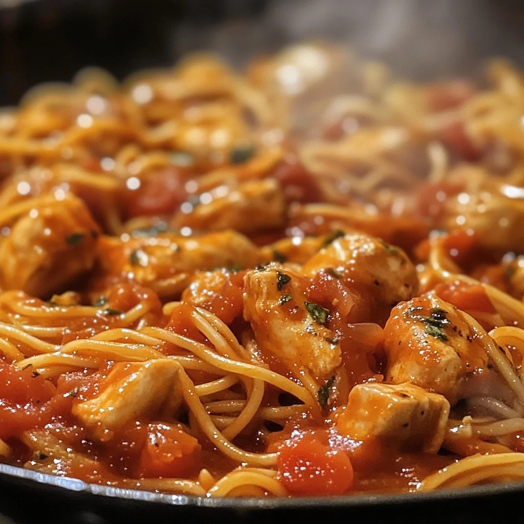 Leckeres Hähnchen im Topf mit Gemüse und Kräutern zubereitet.